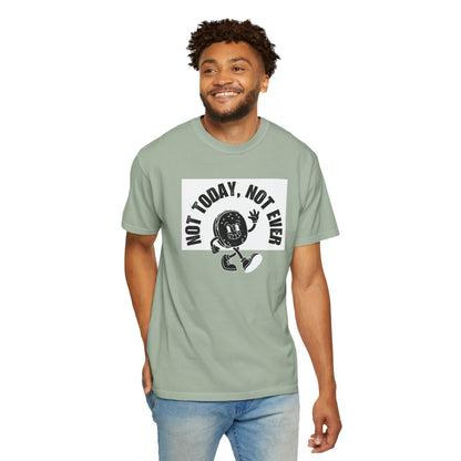 Procrastination shirt with distressed retro coffee character I Void Today graphic