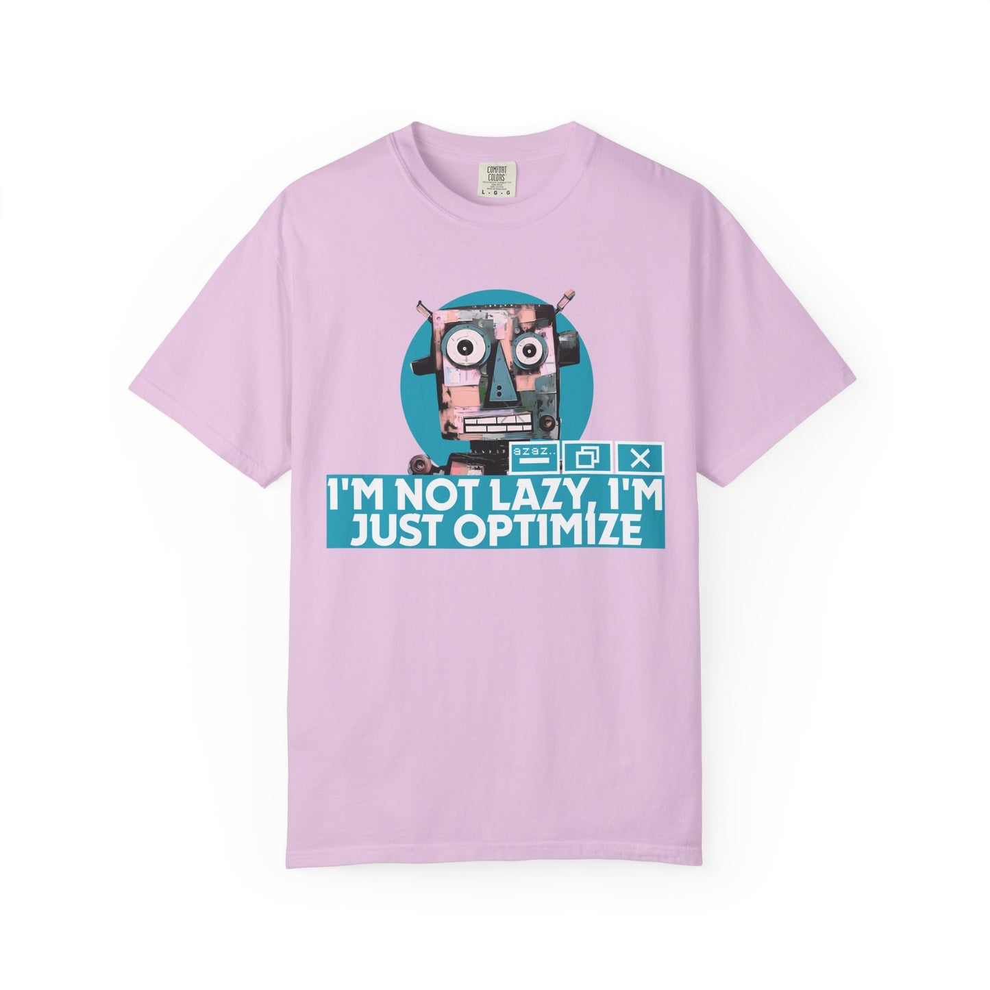 Programmer humor graphic tee on model wearing Comfort Colors 1717 relaxed fit shirt