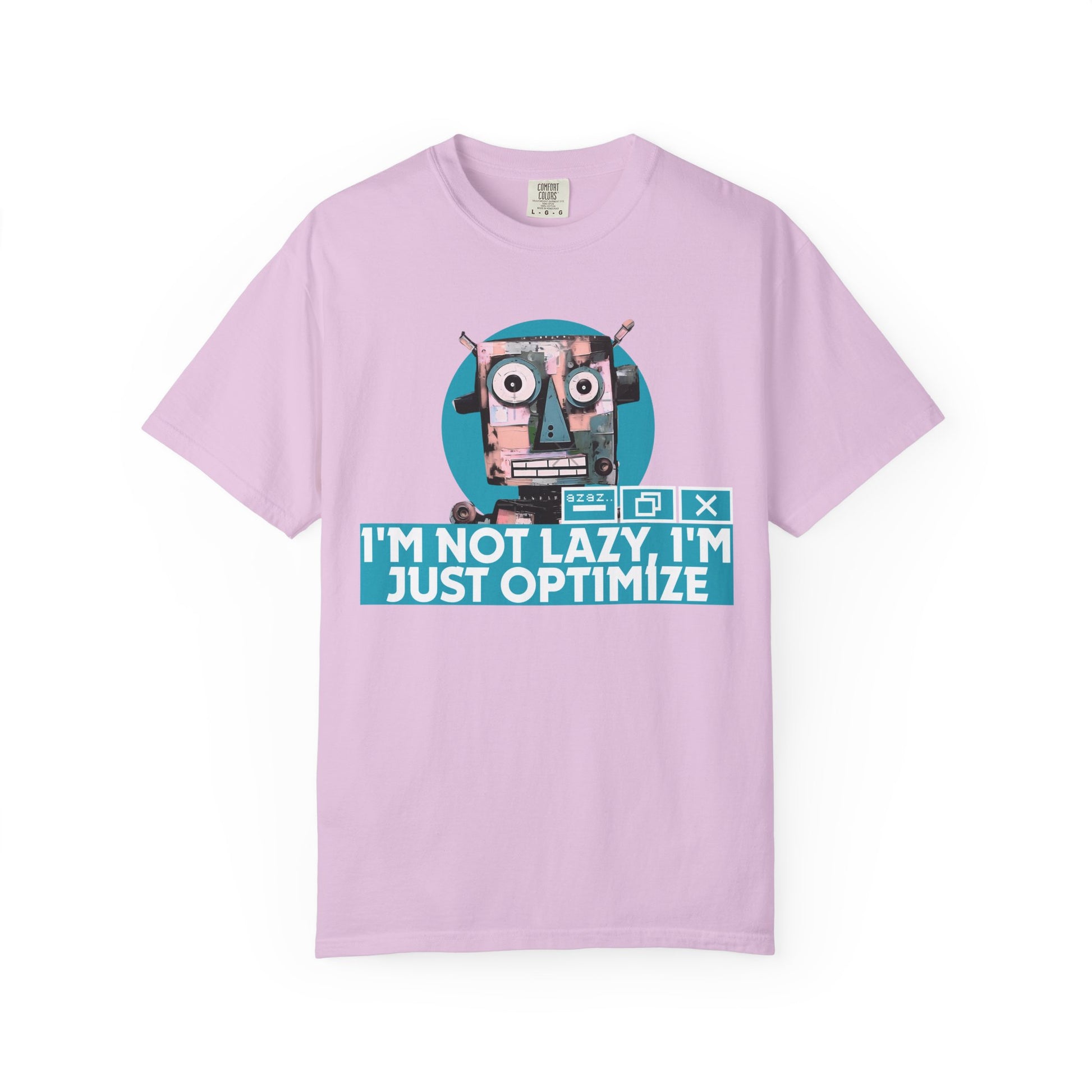 Programmer humor graphic tee on model wearing Comfort Colors 1717 relaxed fit shirt
