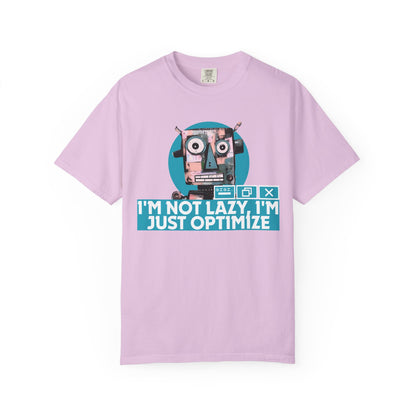 Programmer humor graphic tee on model wearing Comfort Colors 1717 relaxed fit shirt