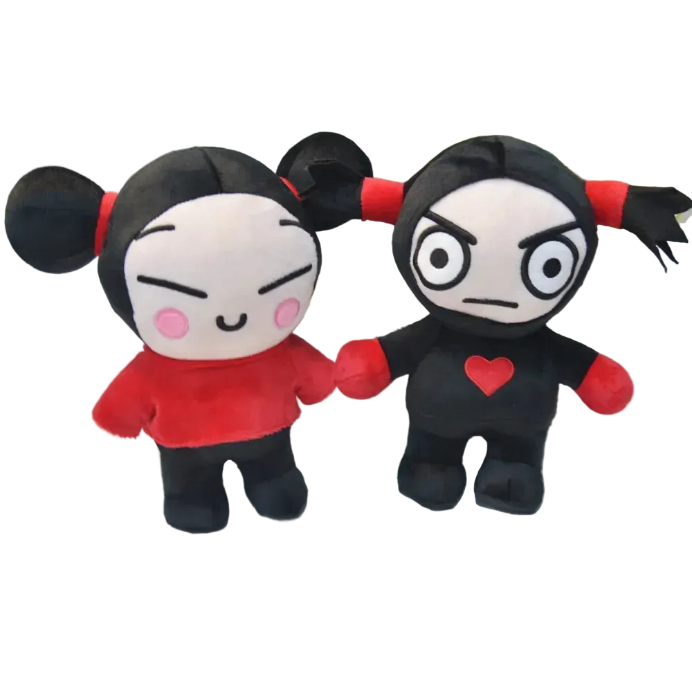 Pucca plushie 25cm soft anime stuffed figure front view