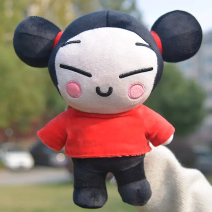 Pucca plushie closeup face detail soft kawaii collectible