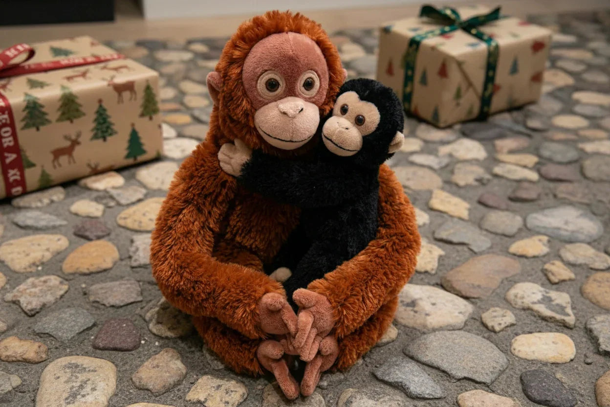 Punch Plush hugging monkey doll for kids and collectors