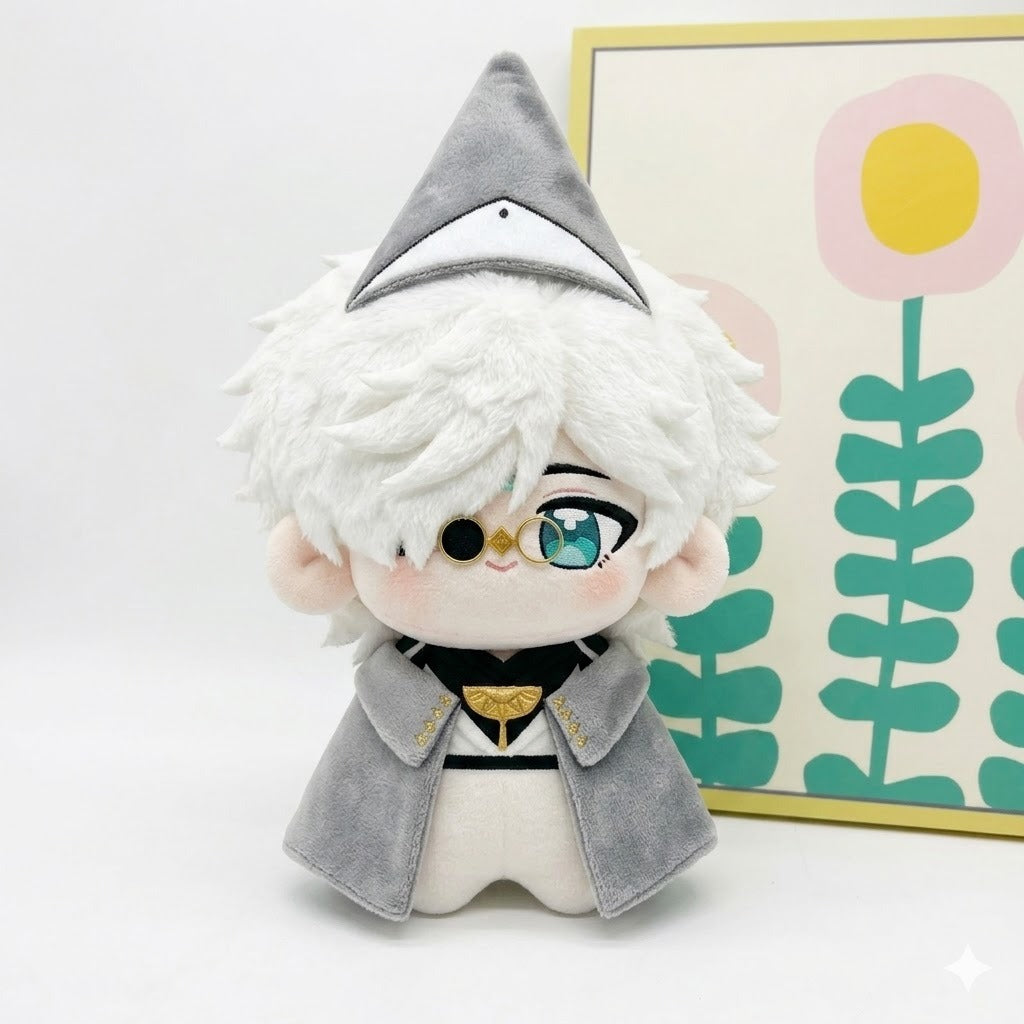 Qifrey plush front view white hair manga inspired
