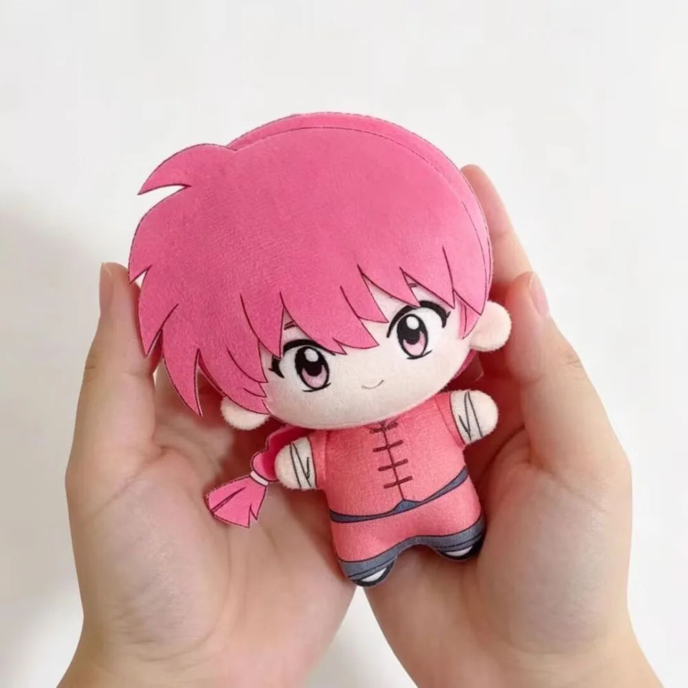 Ranma Saotome anime plush 10cm size comparison with hand