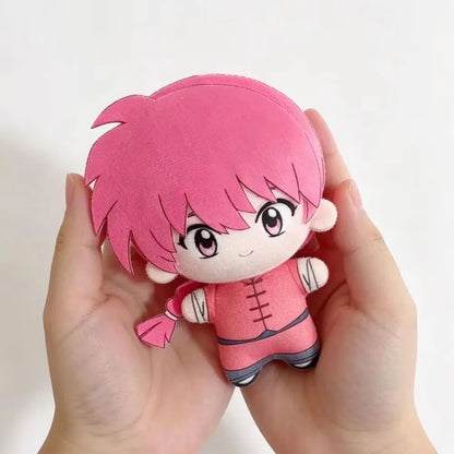 Ranma Saotome anime plush 10cm size comparison with hand