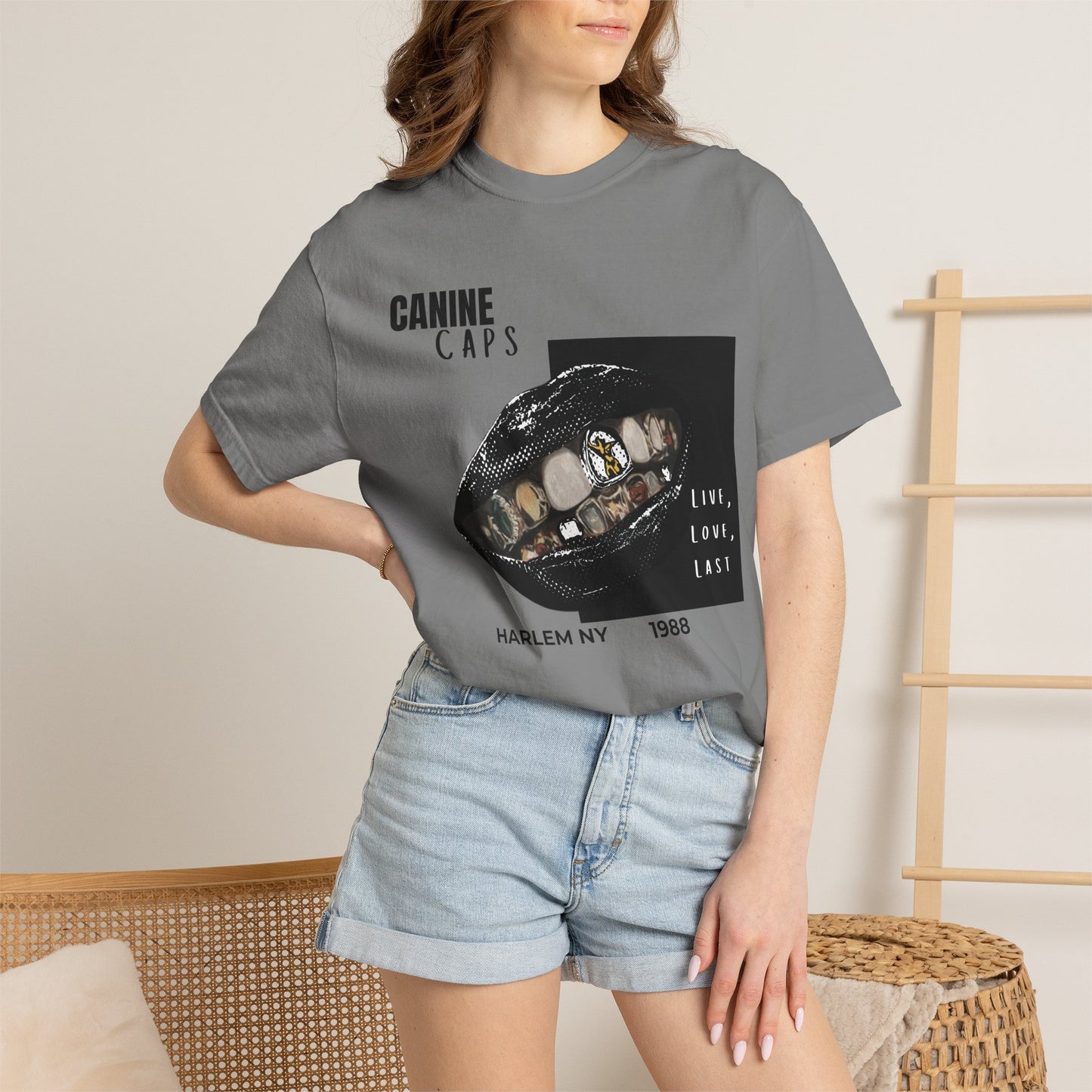 Rap music fan gift hip-hop tee gift wrap flat lay