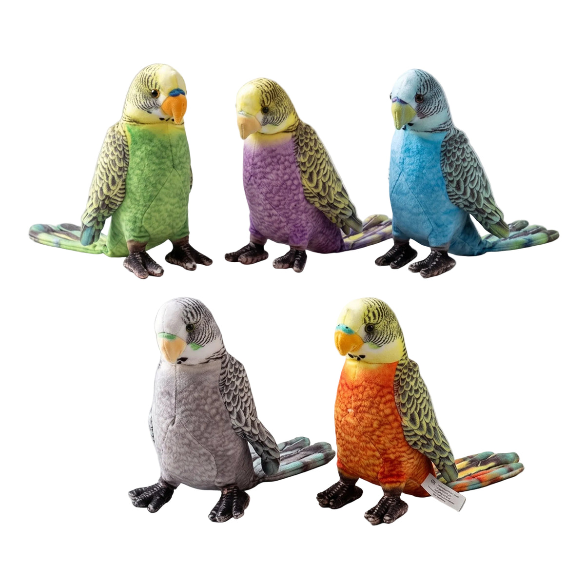 Realistic blue budgie plush toy 23cm lifelike budgerigar stuffed animal