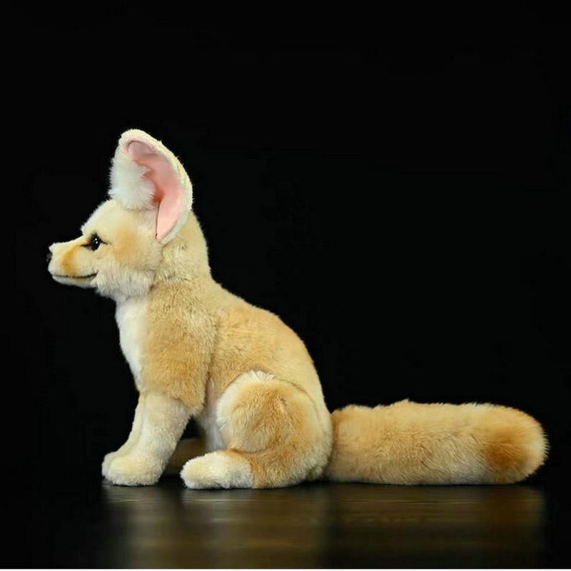Realistic fox stuffed animal soft plush fur texture close up