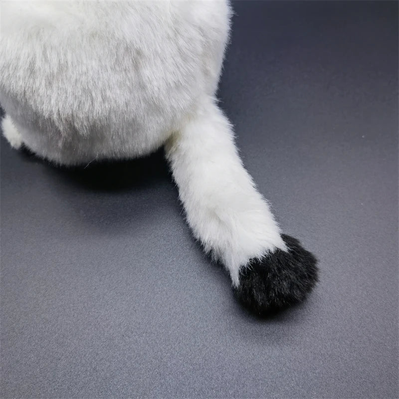 Realistic long-bodied ferret plush doll with cute facial features