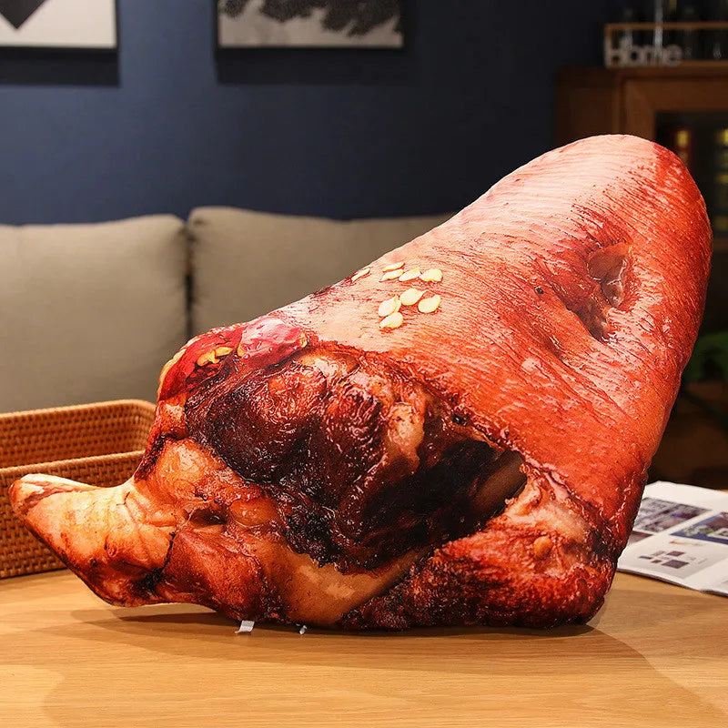 Realistic sausage and wings plush pillow 65cm giant food stuffed toy on couch