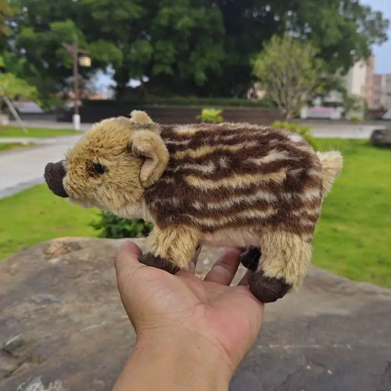 Realistic wild boar stuffed animal 11cm miniature collectible standing display