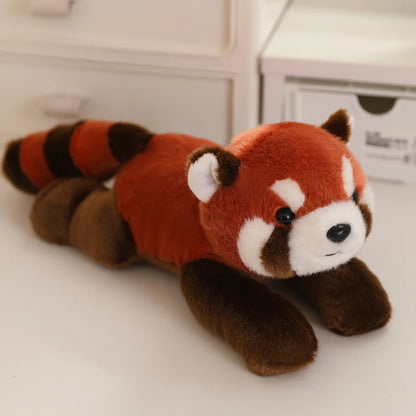 Realistic wolf plush toy 30cm lying down wildlife stuffed animal