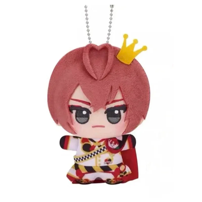Red haired anime character plush toy 10cm front view
