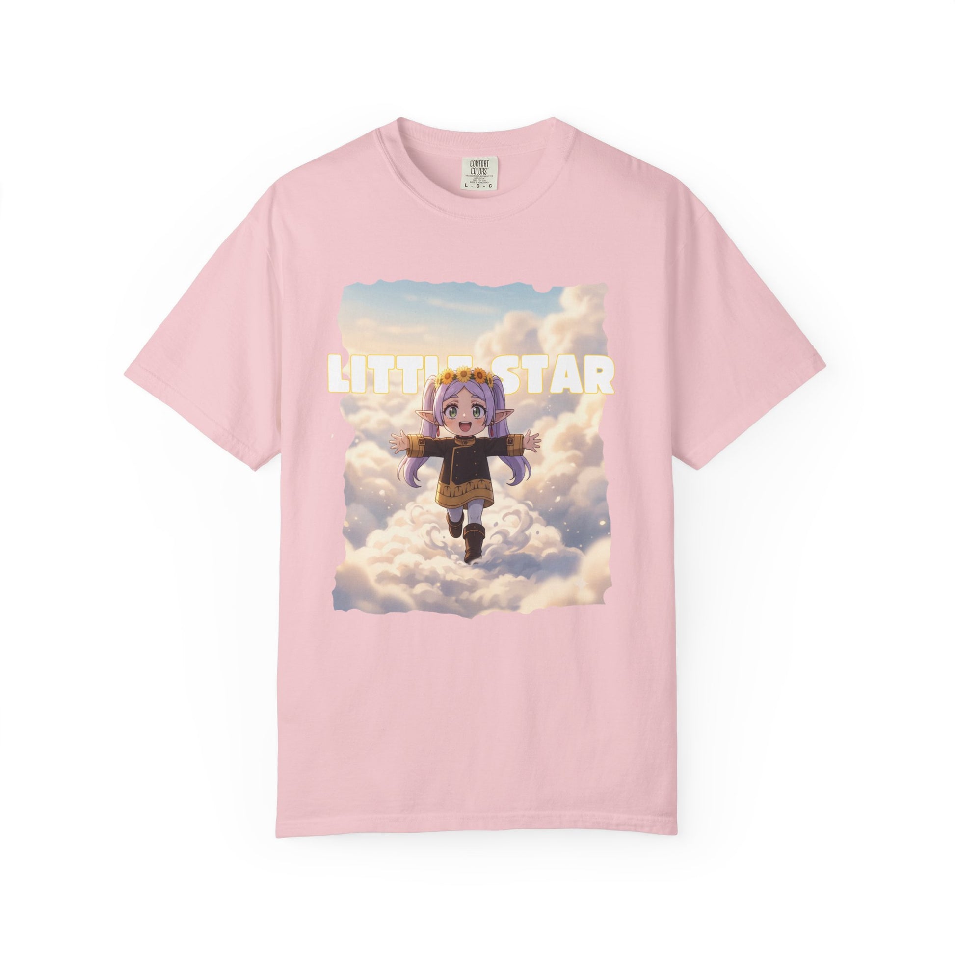 Relaxed cotton t-shirt with soft vintage cloud illustration