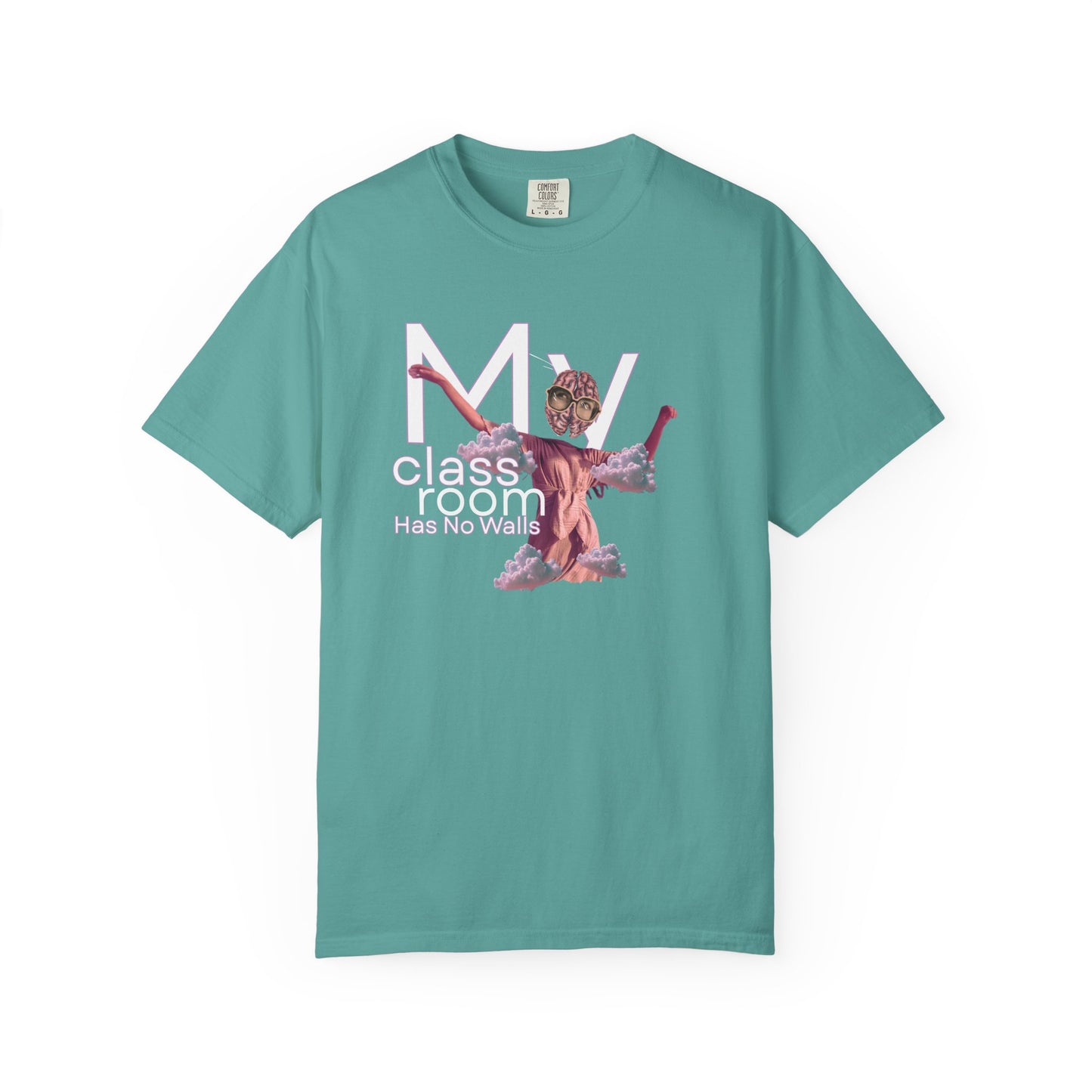 Relaxed fit graphic t-shirt in garment-dyed cotton
