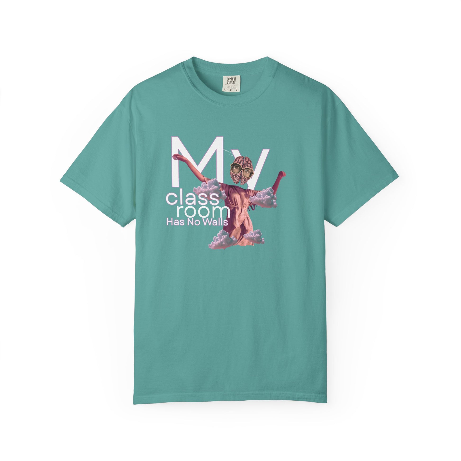 Relaxed fit graphic t-shirt in garment-dyed cotton