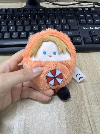 Resident Evil Leon Kennedy fan art plush orange fluffy suit detail
