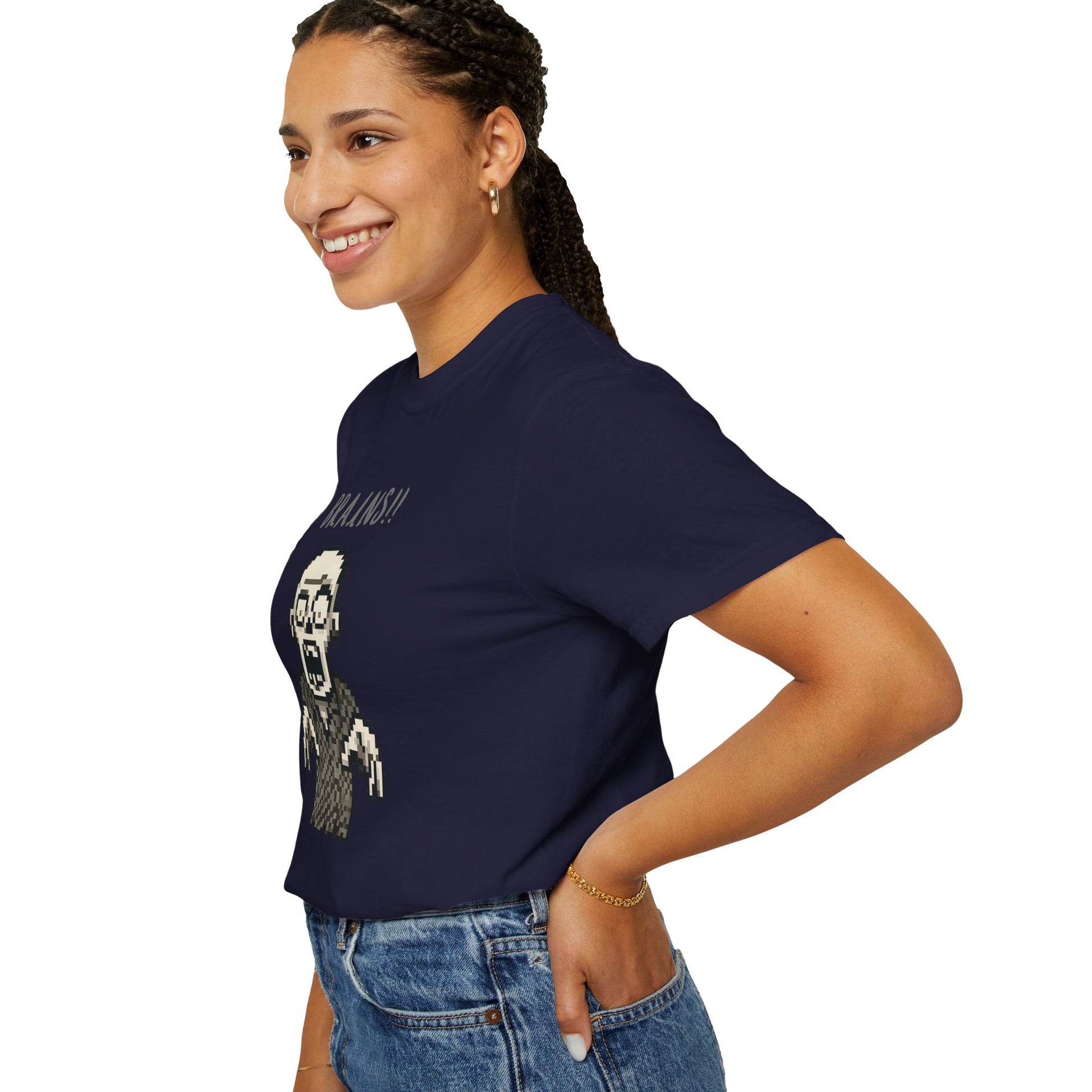 Retro-inspired zombie graphic apparel.