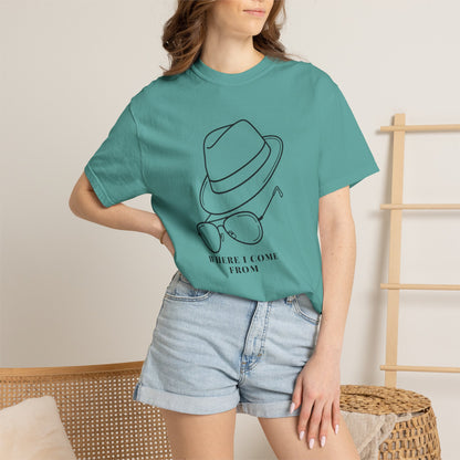 Retro country music tee cowboy hat and aviator shades design
