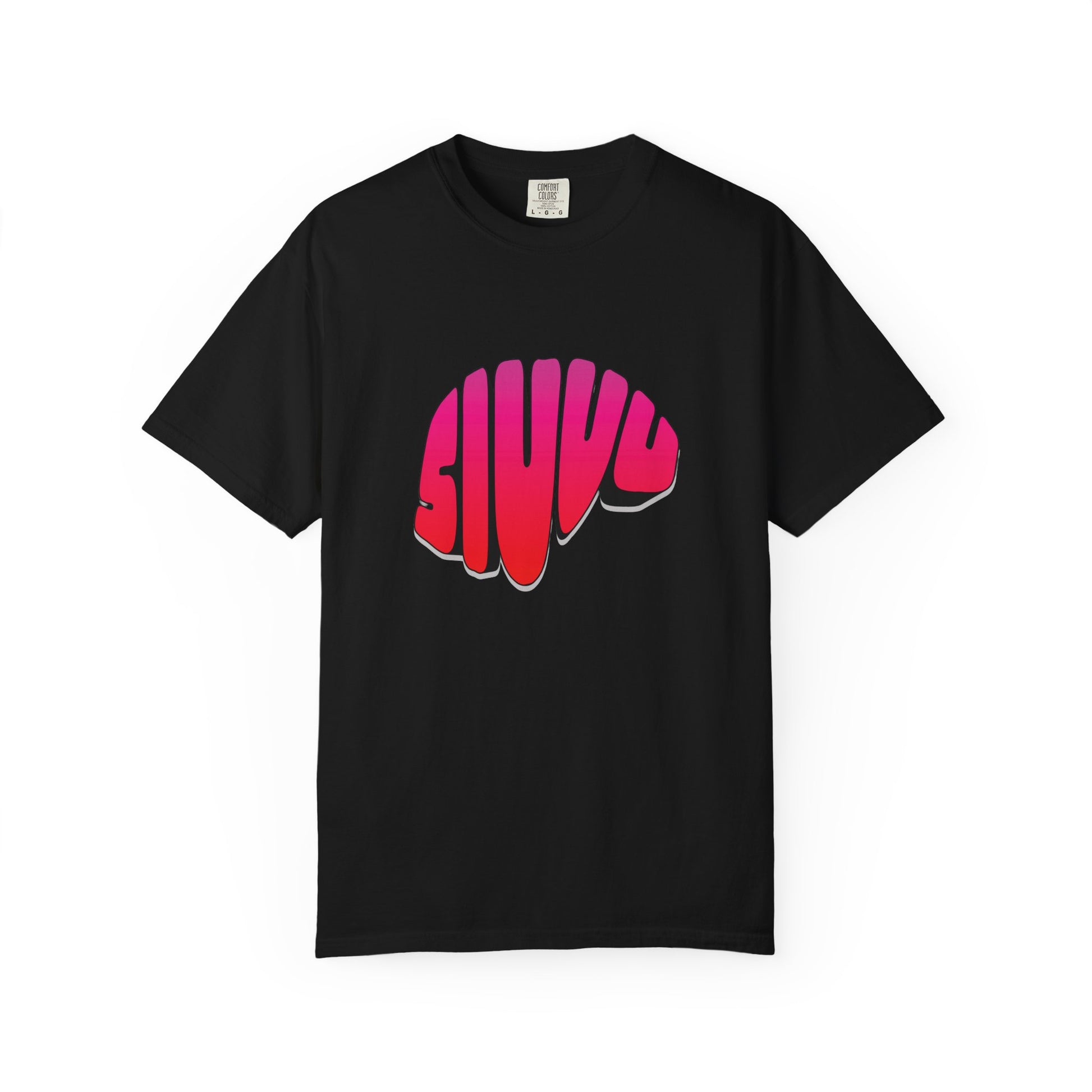 Retro football graphic tee showing a footballer inside a bold red 7

