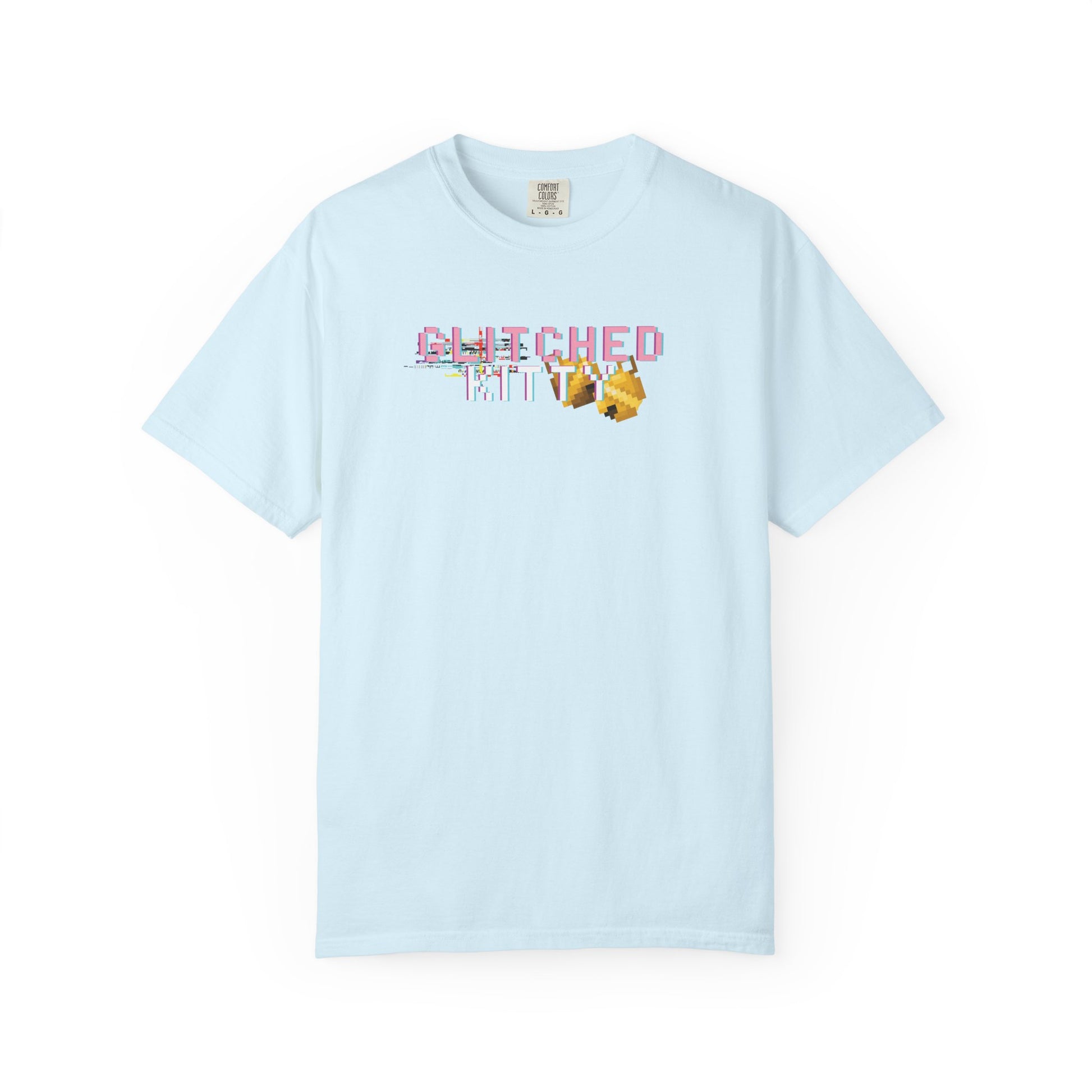 Retro gamer t shirt with 8 bit kitty pixel print

