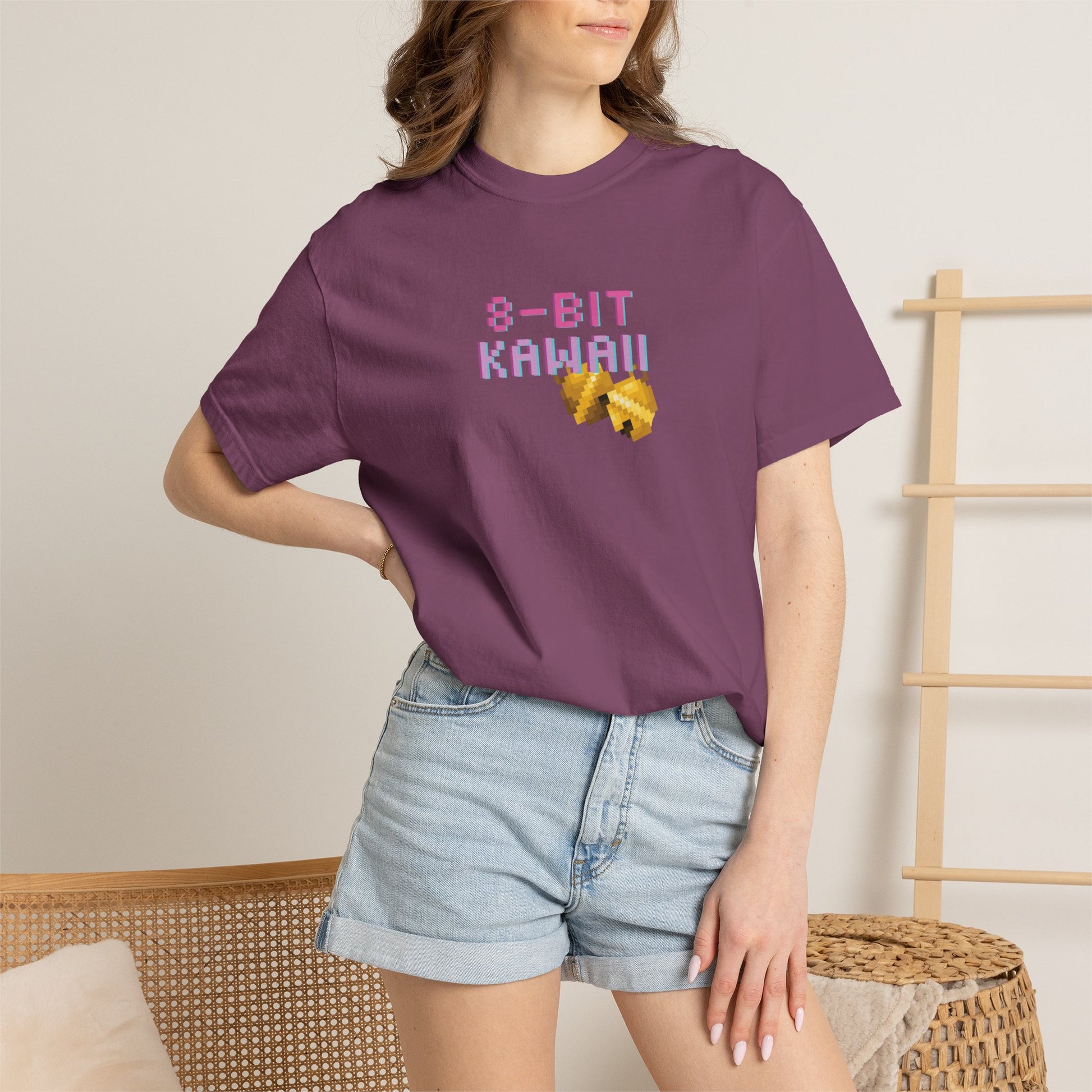 Retro pixel gaming tee gift-ready folded with packaging
