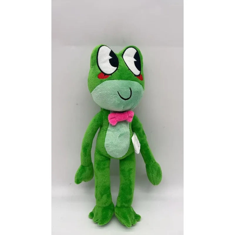 Ribbit toy soft short plush fabric front view
