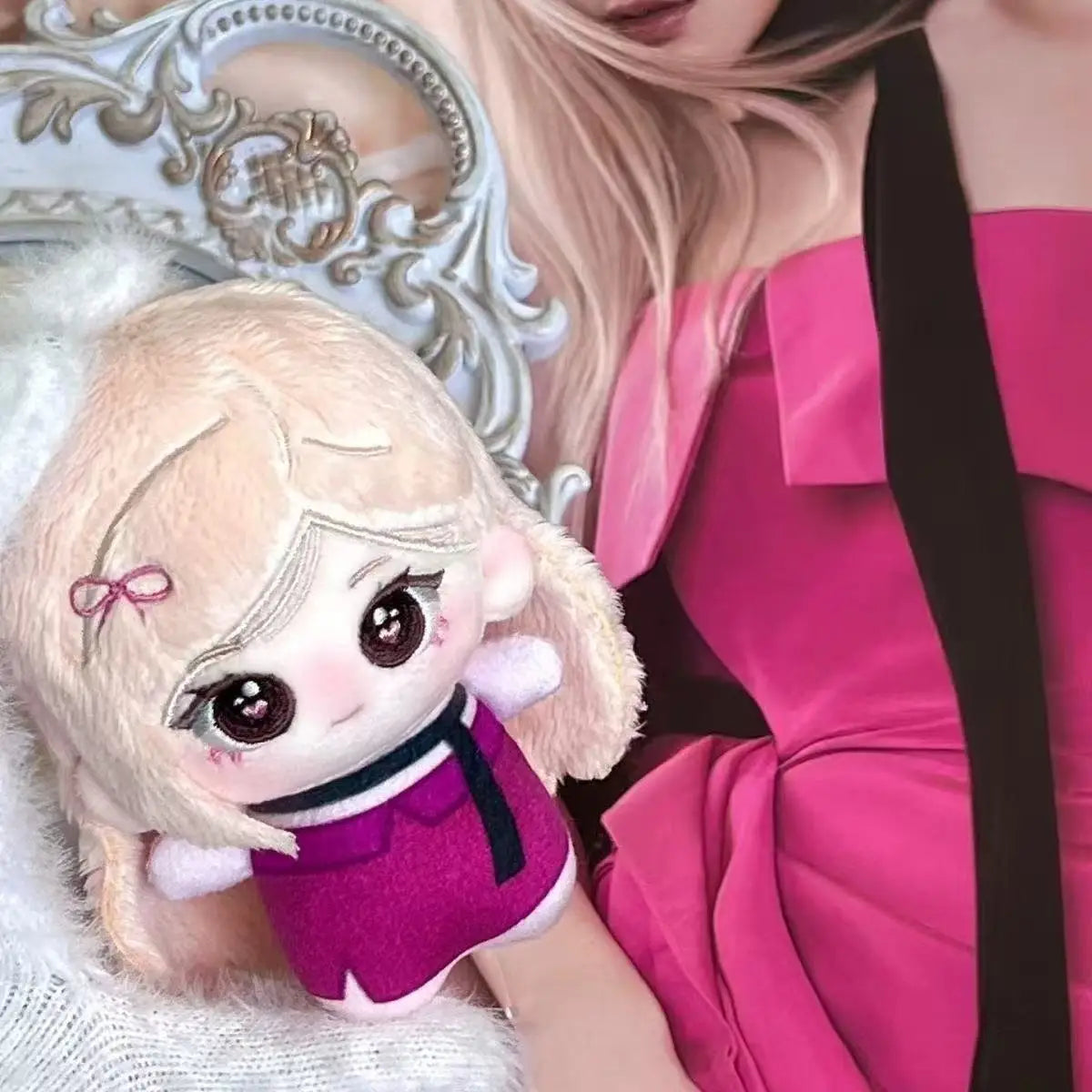 Rose Blackpink plush cotton filled chibi doll
