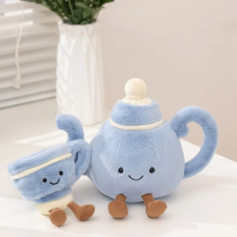 Round cinnamon roll plushie with smiling face, handmade kawaii food plushie