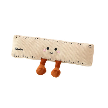 Ruler plush kawaii collectible desk toy soft PP cotton stuffed plushie