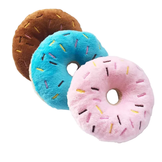 Soft Donuts Plush Toy | Frosted Donut Plushie | Blueberry, Chocolate & Strawberry Flavours