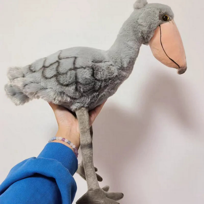 Shoebill Plush Toy | Realistic Shoebill Stork Stuffed Animal | Handmade Quirky Prehistoric Bird Plush 45cm