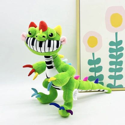 Piano Key Dinosaur Plushie | Handmade Piano Dinosaur Plush 33cm Stuffed Animal Collectible