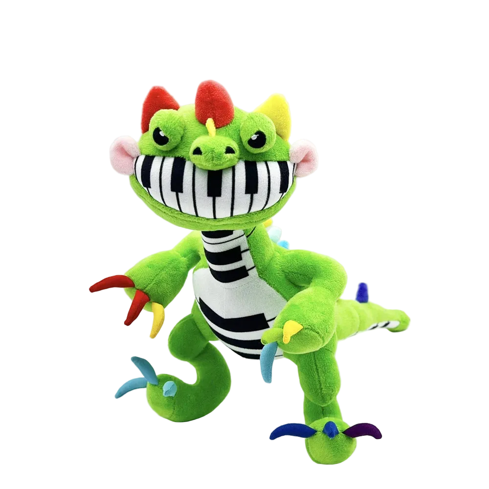 Piano Key Dinosaur Plushie | Handmade Piano Dinosaur Plush 33cm Stuffed Animal Collectible