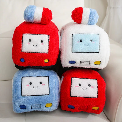 Chunky Vehicle Plushies - Soft Smiling Car Truck Plane Train Plush Toy | Happy Wheels Handmade Stuffed Animal