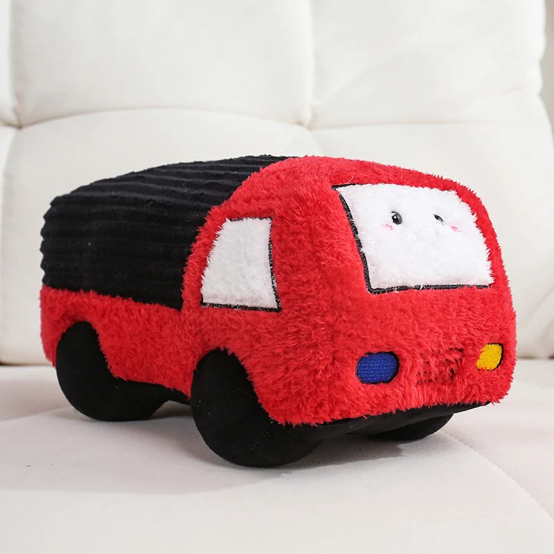 Chunky Vehicle Plushies - Soft Smiling Car Truck Plane Train Plush Toy | Happy Wheels Handmade Stuffed Animal