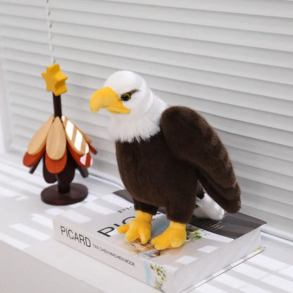 White Headed Eagle Plush | Realistic Lifelike Bird Stuffed Animal | 25cm Eagle Collectible Gift