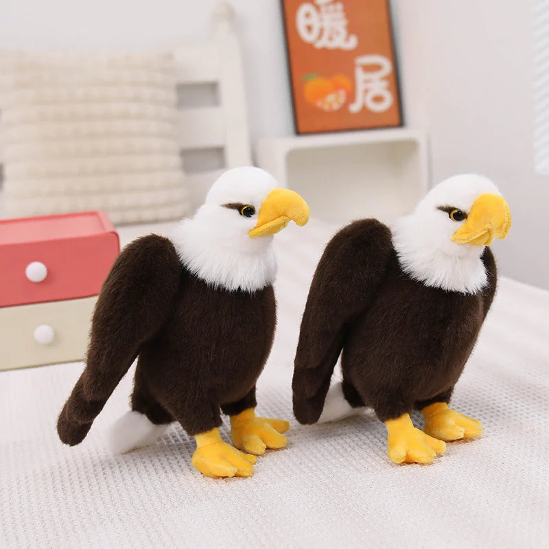White Headed Eagle Plush | Realistic Lifelike Bird Stuffed Animal | 25cm Eagle Collectible Gift