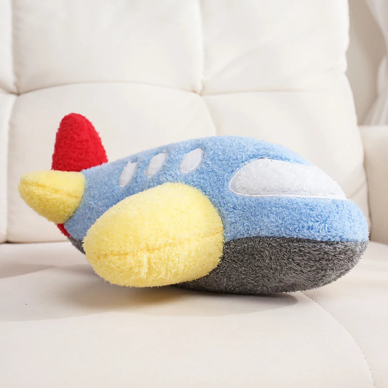 Chunky Vehicle Plushies - Soft Smiling Car Truck Plane Train Plush Toy | Happy Wheels Handmade Stuffed Animal