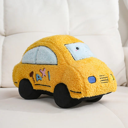 Chunky Vehicle Plushies - Soft Smiling Car Truck Plane Train Plush Toy | Happy Wheels Handmade Stuffed Animal