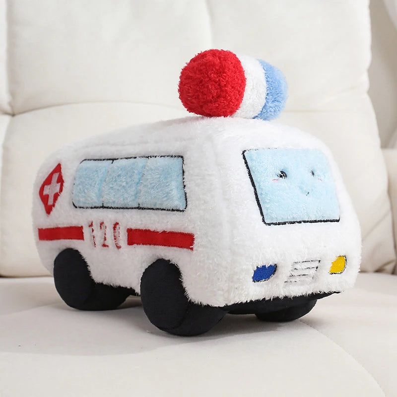 Chunky Vehicle Plushies - Soft Smiling Car Truck Plane Train Plush Toy | Happy Wheels Handmade Stuffed Animal