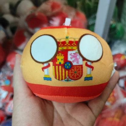 Countryball Plush Toy | 10cm Flag Plushes | Polandball Stuffed Doll | USA UK Japan Brazil Germany + 16 More