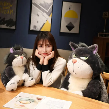 Cat giving side eye plush toy - unique and humorous.