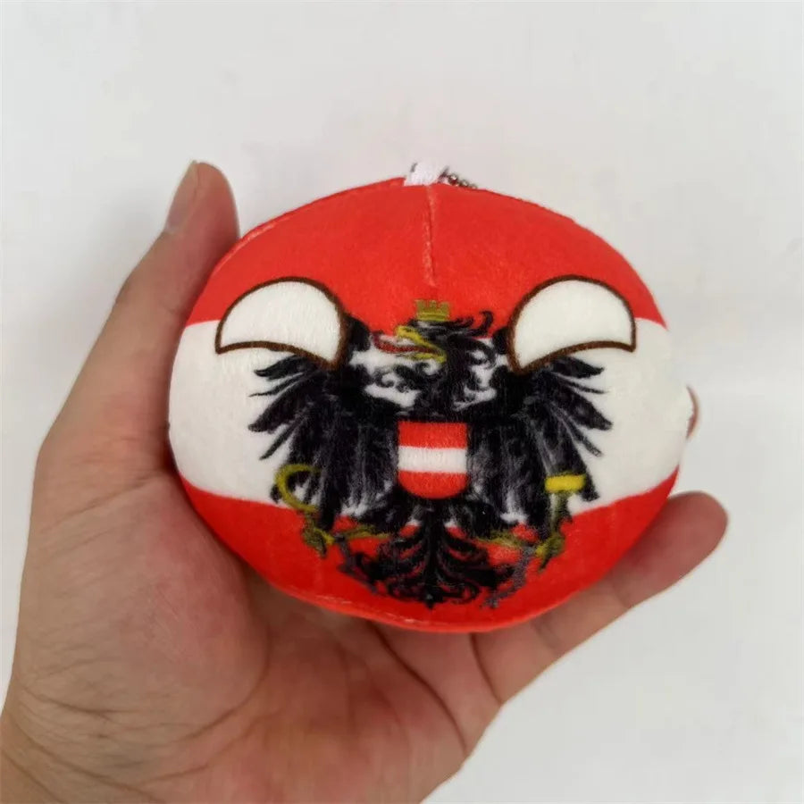 Countryball Plush Toy | 10cm Flag Plushes | Polandball Stuffed Doll | USA UK Japan Brazil Germany + 16 More