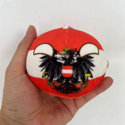 Countryball Plush Toy | 10cm Flag Plushes | Polandball Stuffed Doll | USA UK Japan Brazil Germany + 16 More