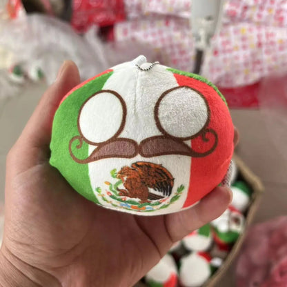 Countryball Plush Toy | 10cm Flag Plushes | Polandball Stuffed Doll | USA UK Japan Brazil Germany + 16 More