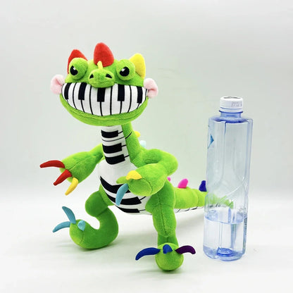 Piano Key Dinosaur Plushie | Handmade Piano Dinosaur Plush 33cm Stuffed Animal Collectible