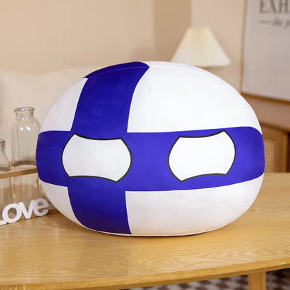 Countryball Plush Toy | 10cm Flag Plushes | Polandball Stuffed Doll | USA UK Japan Brazil Germany + 16 More