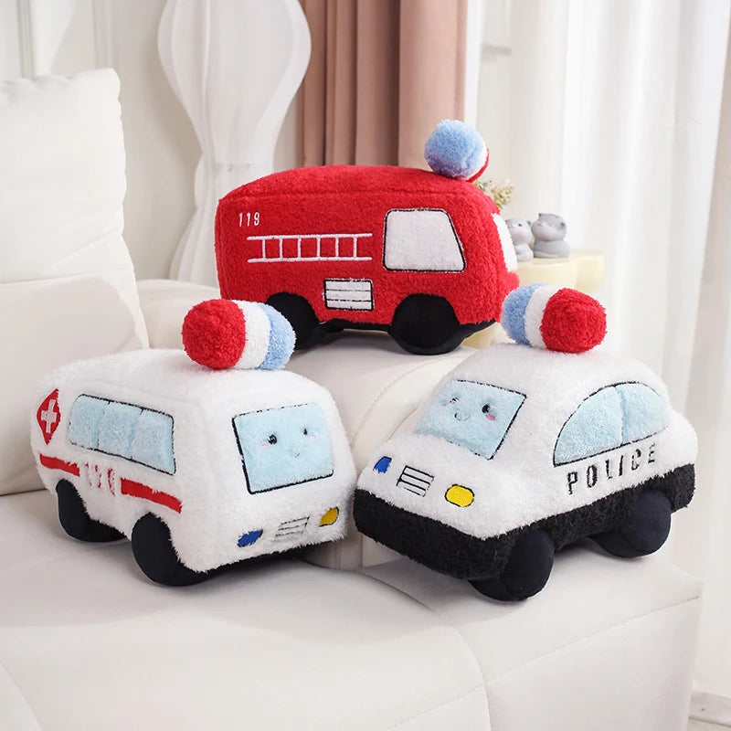 Chunky Vehicle Plushies - Soft Smiling Car Truck Plane Train Plush Toy | Happy Wheels Handmade Stuffed Animal
